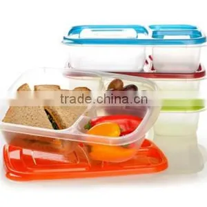 2016 Hot Selling China Taizhou Factory New 3 Compartment Bento PP Lunch Box for Kids thumbnail-4
