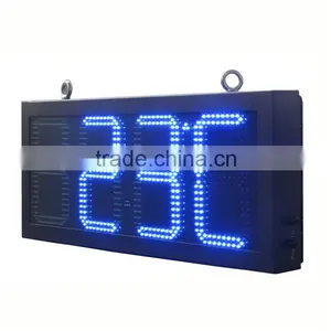 8" 10" 12" 16" 18" 20" 24" Outdoor Led Clock Temperature Display thumbnail-1