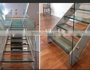 Indoor Glass Precast Staircase , Steel Straight Stairs ---YUDI thumbnail-2