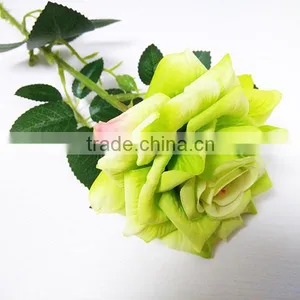 Artificial Silk Green Roses for Sale thumbnail-1