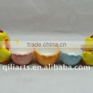 Easter Chicken Ceramic Egg Candle Holder thumbnail-1