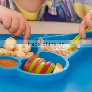 BPA Free Wholesale Non-slip Silicone Baby Placemat Plate thumbnail-3