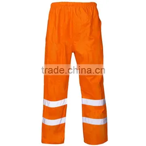 Orange Polyester Cargo Pockets Trousers With Waistebands thumbnail-1