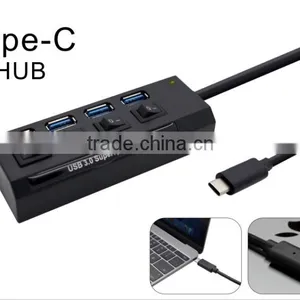 USB 3.1 Type-C USB-C Hub Type-C USB3.1 Hub 7 Port USB 3.0 With Individual Switch and Indicator Light thumbnail-3