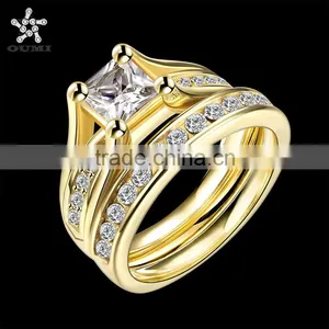 Wholesale Factory 2016 Trendy New Zircon Diamond Gold Rings Designs for Women Quality Choice thumbnail-2