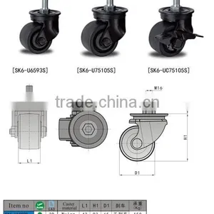 Industrial Caster Wheel With Lock thumbnail-3