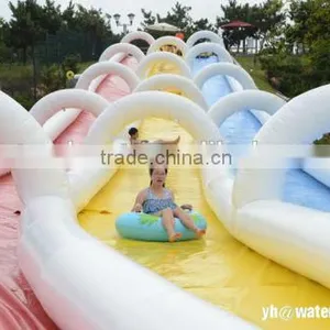 2016 Hot Sale Extreme Inflatable Slip n Slide the City 3 Lanes Inflatable Water Slide thumbnail-2