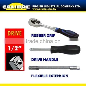 CALIBRE 94PC 1/2 & 1/4 Dr Ratchet and Socket Set thumbnail-2