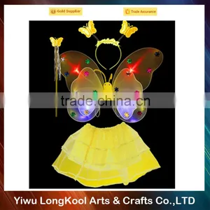 Top Quality Cheap Girls Dance Fairy Wings Light up Wings for Party thumbnail-4