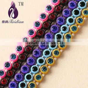 Gold Rhinestone Trim/3MM AB Stone Chain thumbnail-1