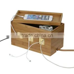 2016 New Natural Bamboo Cable Cubby thumbnail-2