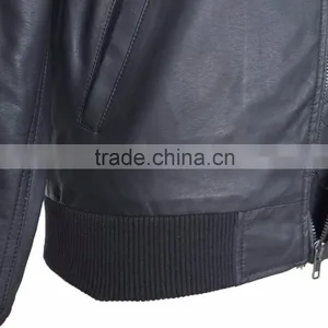 Modern Style High Quality Fashion Men PU Leather Jacket thumbnail-6