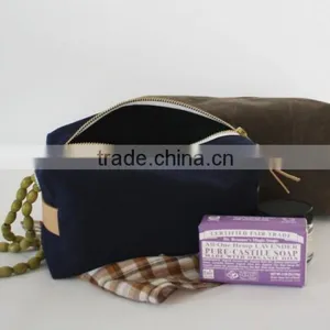 Personalized and High Quality Waxed Canvas Cosmetic Bag, Cosmetic Pouches , Cosmetic and Toiletry Storage Bags thumbnail-4
