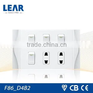 F86 Series 4 Gang 2 Pin Swithched Socket thumbnail-1