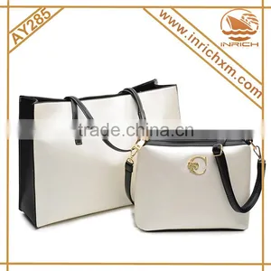 Fashion 2pcs Tote Handbag Set Leather Handbag Manufacturers thumbnail-1