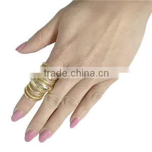 New Rings Finger Stack Knuckle Ring Crystal Set Rhinestone Jewelry Birthday Present thumbnail-4