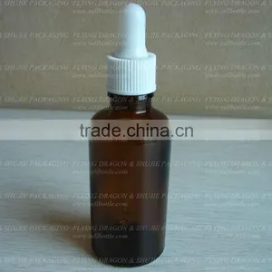 Amber Dropper Glass Bottle for Essential Oil Filling, Cosmetic Bottle With Aluminum Dropper,cosmetic Packaging thumbnail-1