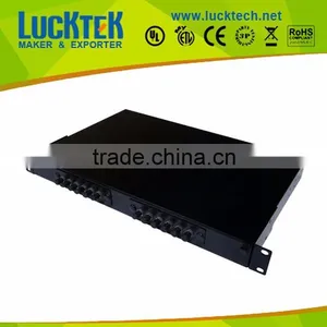 12 Port, Multimode ST Simplex Fiber Patch Panel, 1U thumbnail-1
