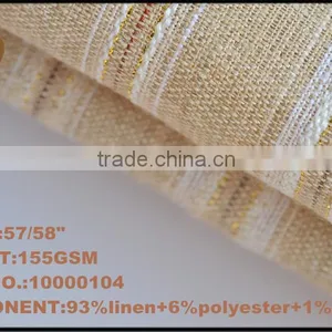 Yarn Dyeing Linen Metallic Fabric With Lurex With 6% Polyester thumbnail-2