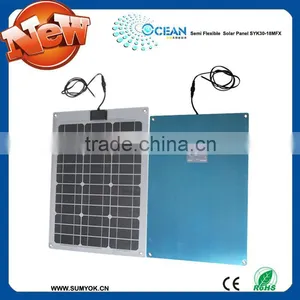 Ranges of Semi-flexible Solar Panels Ideal for Marine Use 30w 12v thumbnail-1