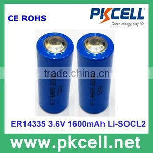 3.6V Lithium ER14335 Li-SOCL2 Battery 1600mAh thumbnail-1