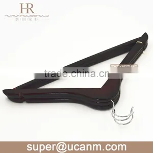 HRW-3013M Cheep Wood Suit Hanger With Plastic Tube Wood Bar thumbnail-3