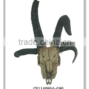 Wall Hanging Artificial Decorative Resin Animal Head Skull Interior Home Decor thumbnail-1