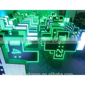 Outdoor LED Pharmacy Green Cross Display Sign thumbnail-6