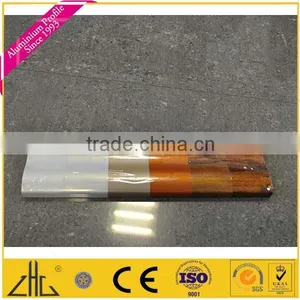 Wow!! Heat Transfer Woodgrain,PVDF Wood Color Aluminium Bar Profiles for Window Door, Glossy Wood Grain Finish Aluminium Profile thumbnail-1