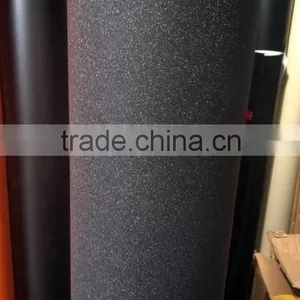 TSAUTOP Top Quality 1.52x30m Air Free Bubbles Black Diamond Glitter Vinyl Wrapping Roll Film thumbnail-1