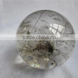 2015 Factory Direct Customed Wholesale Natural Black Rutilated Quartz Crystal Ball thumbnail-4