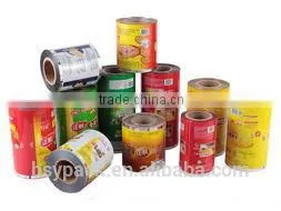 PLASTIC CUP SEALER FILM WITH COLOR PRINT/EASY CUT EASY PEEL OFF ROLL FILM WITH BLACK CURSOR thumbnail-1
