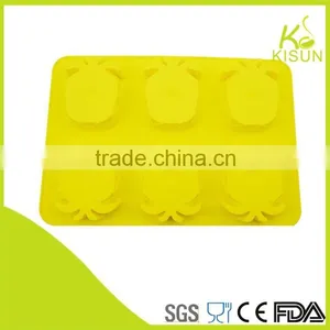 Silicone 6pc Pineapple Shape Cake Mould thumbnail-2