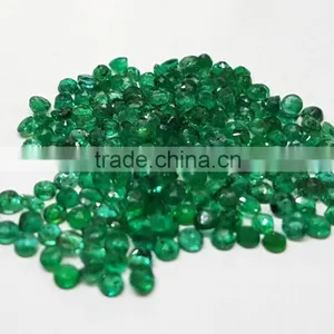 Round Emeralds Natural Gemstone 2.8-3.1mm Dark Green Brazil Origin Transparent thumbnail-3