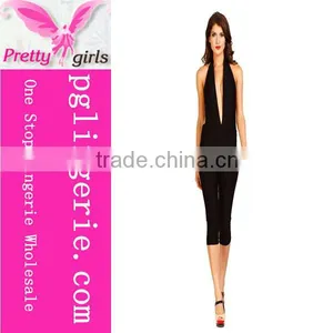 Ladies V-neck Cocktail Evening Jumpsuit thumbnail-2