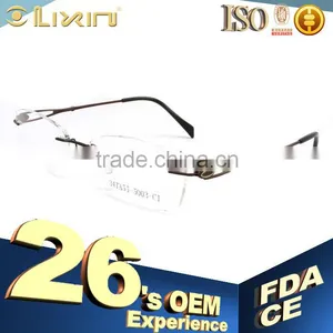 Super Light Fashion Elegant Custom Rimless Titanium Optical Frame 34TA55-5003 thumbnail-2