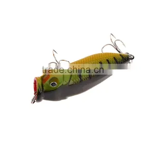 7cm 8.8g Popper Fishing Lure Hard Bait With Treble Hooks Fishing Tackle thumbnail-3