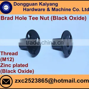 Brad Hole Tee Nut (for Furniture) With Black Oxide; M12 thumbnail-1