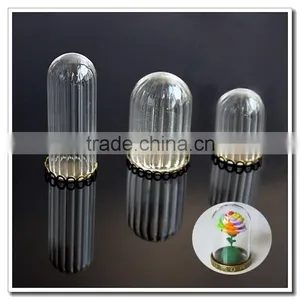 New Design Stripe Bottle+ Silver& Gold&antique Silver& Antique Bronze Settings+flowers{] Wholesale Mini Glass Cover Jewelry thumbnail-5