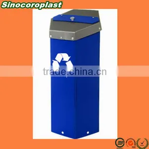 Recycled Foldable Box Corrugated Dustbin thumbnail-1