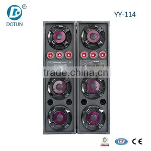 Double Portable Powered Bluetooth Speaker With Wireless Mic thumbnail-1