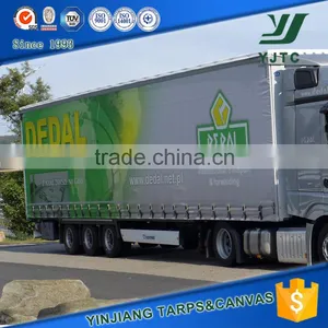 Waterproof Vinyl Polyester Tarpaulin Side Curtain / Blue Dump Truck Tarps 20x20 thumbnail-1