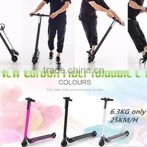 Fashion Lightest 6.3 KG Electric Scooter Foldable Hoverboard Carbon Fiber City Bike thumbnail-2