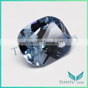 Synthetic Sapphire Lab Created Loose Gemstones 8x10mm Light Sea Blue Spinel 106# Cushion Shape Spinel Price thumbnail-2
