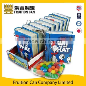 Pre-packed Confectionery Book Shaped Tins Metal Tin for Cookie Tin Coffee Tin thumbnail-1