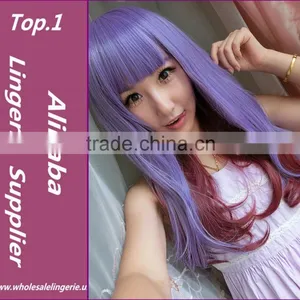 Top Quality 80cm Long Straight Heat Synthetic Multi Color Cosplay Wig thumbnail-1