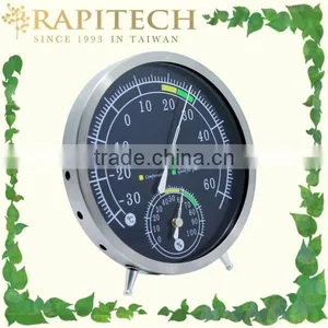 New Product Round Mounted Metal Thermometer Hygrometer thumbnail-1