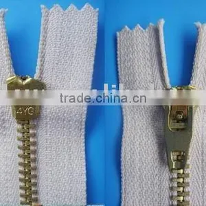 No.5,No.8,No.10 With Cotton Tape Auto Lock Close End Brass Zipper thumbnail-1