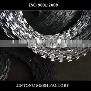 Concertina Coils Galvanized Concertina Razor Wire Razor Barbed Wire thumbnail-1