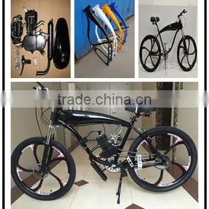 2.4L Gas Tank Frame , Motorized Bike Frame With Tank Black White thumbnail-5